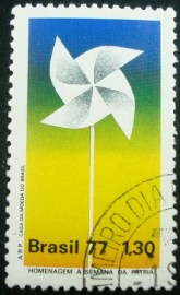 Selo Postal Comemorativo do Brasil de 1977 - C 1005 M1D