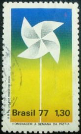 Selo Postal Comemorativo do Brasil de 1977 - C 1005 U