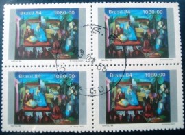 Quadra de selos do Brasil 1984 Di Cavalcanti