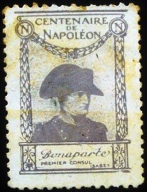 Selo postal Cinderela da França de 1921 Bonaparte Premier Consul