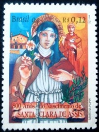 Selo postal do Brasil de 1994 Santa Clara