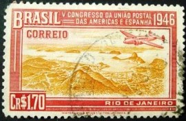 Selo postal Comemorativo do Brasil de 1946 - C 217 U