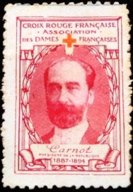 Selo postal Cinderela da França de 1914 Sadi Carnot 2