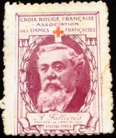 Selo postal Cinderela da França de 1914 Armand Fallières