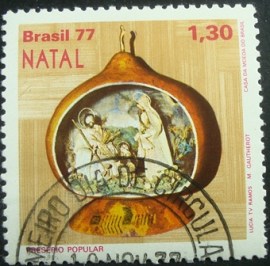 Selo postal do Brasil de 1977 Natividade