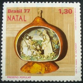 Selo postal do Brasil de 1977 Natividade