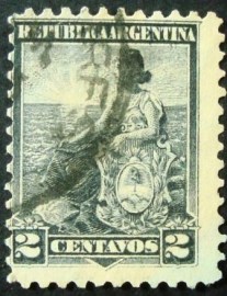 Selo postal Argentina 1899 Allegory Liberty Seated 2c