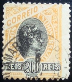 Selo Postal Regular emitido pelo Brasil em 1894 - 85 U