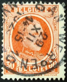 Selo postal da Bélgica King Albert I 3