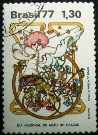 Selo Postal Comemorativo do Brasil de 1977 - C 1019 U