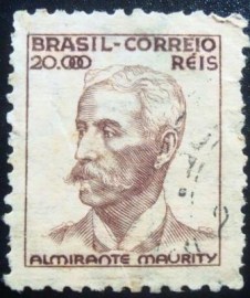 Selo postal do Brasil de 1941/2 Almirante Maurity U TV