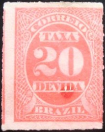 Selo postal Tipo Cifra ABN vermelho 20