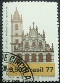 Selo postal do Brasil de 1977 Igreja de Santo Antonio