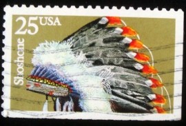 Selo postal dos Estados Unidos de 1990 Shoshone