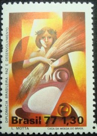 Selo Postal Comemorativo do Brasil de 1977 - C 1028 M