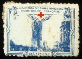 Selo postal Cinderela da França de 1914 Bethune
