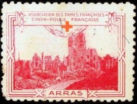 Selo postal Cinderela da França de 1914 Arras