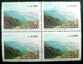 Quadra de selos postais do Brasil de 1985 Aparados da Serra 3320 U
