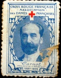 Selo postal Cinderela da França de 1914 Sadi Carnot