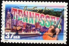 Selo postal dos Estados Unidos de 2002 Greetings from Tennessee
