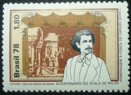 Selo postal do Brasil de 1978 A Fosca de Carlos Gomes - C 1029 N