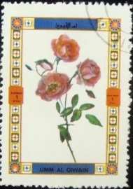 Selo postal de Umm Al Qaiwain de 1972 Roses 1446 A