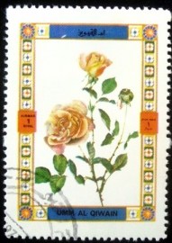 Selo postal do Umm Al Qaiwain de 1972 Roses 1443A