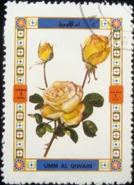 Selo postal do Umm Al Qaiwain de 1972 Roses 1440A