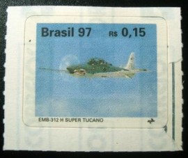 Selo postal do Brasil de 1997 EMB 312 H Super Tucano