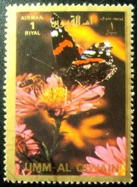 Selo postal de Umn Al Qaiwain Butterfly 1498 A