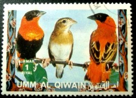 Selo postal de Umn Al Qaiwain de 14972 Northern Red Bishop
