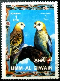Selo postal de Umn Al Qaiwain de 1972 Pale-headed Rosella