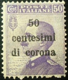 Selo postal da Itália de 1919 General Issue 50