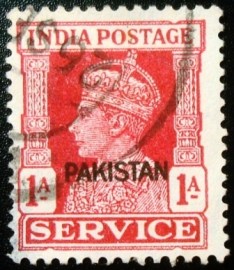 Selo postal do Paquistão de 1947 King George VI Officials 1