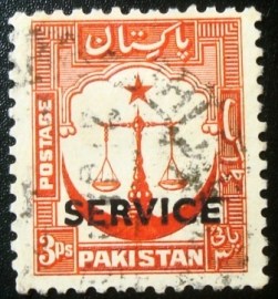 Selo postal do Paquistão de 1948 Star and Crescent 3
