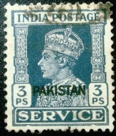 Selo postal do Paquistão de 1947 King George VI Officials 3