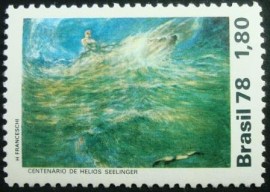 Selo postal do Brasil de 1978 Helios Seelinger