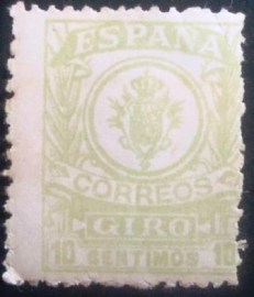 Selo postal da Espanha de 1911 Coat of Arms 10