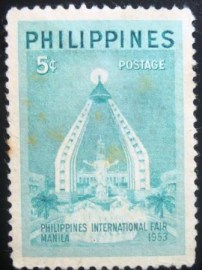 Selo postal das Filipinas de 1953 Gateway to the East 5