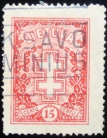 Selo postal da Lituânia de 1929 Cross and honorary wreath