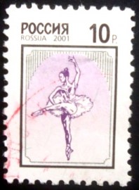 Selo postal da Rússia de 2001 Ballet