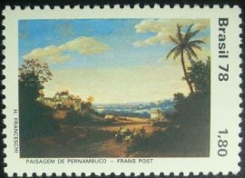Selo postal do Brasil de 1978 Paisagem de Pernambuco