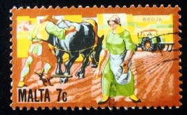 Selo postal de Malta de 1981 Agriculture