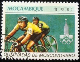 Selo postal de Moçambique de 1980 Cycling