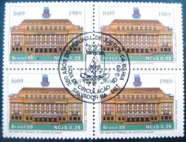 Quadra de selos postais do Brasil de 1989 Tribunal de Justiça