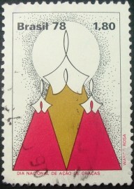 Selo postal comemorativo do Brasil de 1978 - C 1074 U