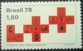 Selo postal comemorativo do Brasil de 1978 - C 1075 M