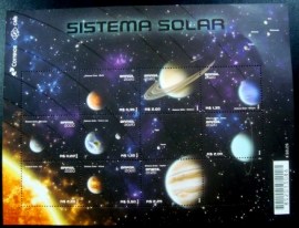Bloco postal do Brasil de 2020 Sistema Solar