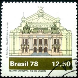 Selo postal comemorativo do Brasil de 1978 - C 1078 U