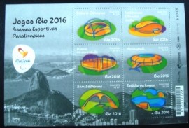 Bloco postal do Brasil de 2016 Arenas Esportivas Paralímpicas
